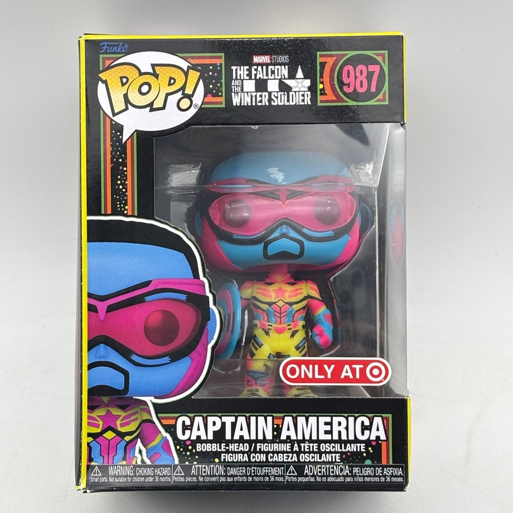 Funko Pop Marvel Captain America 987 Black Light Target Exclusive New Sealed
